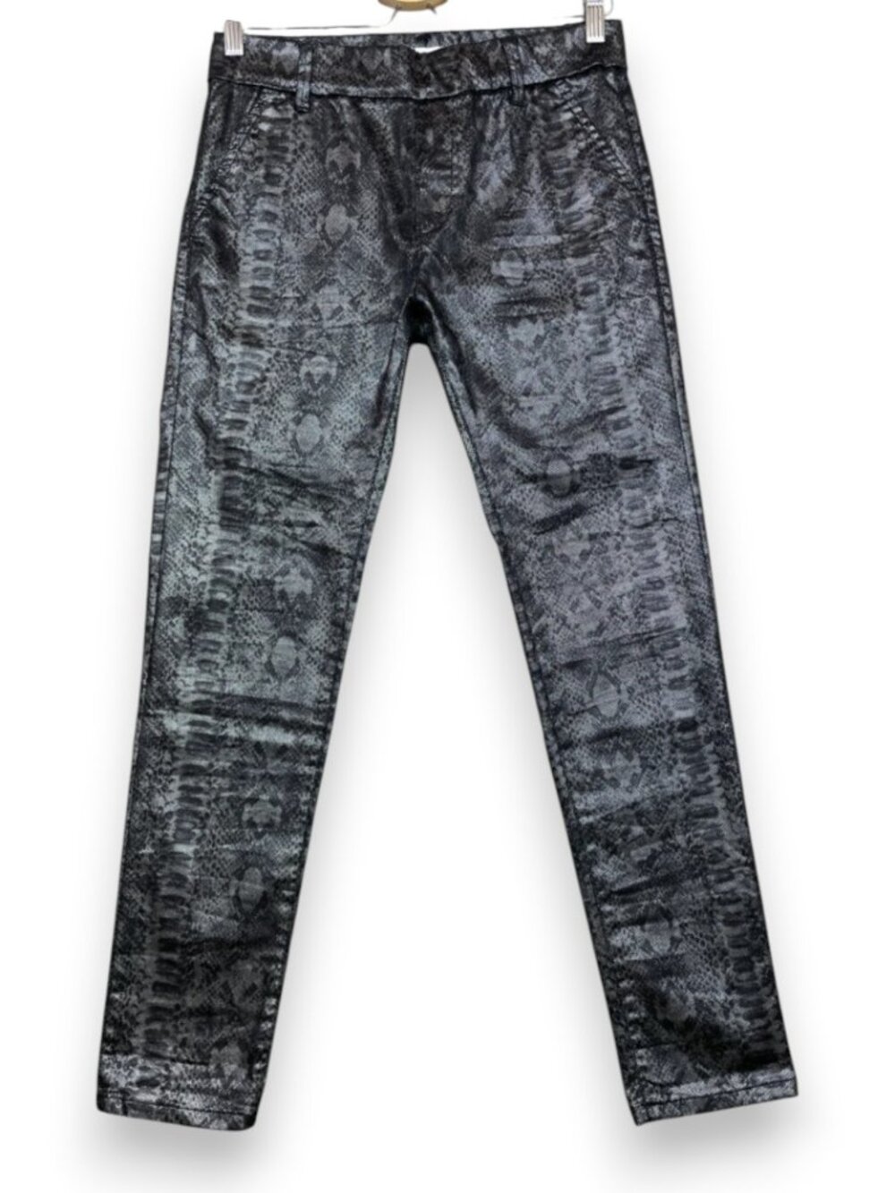 Bevy Flog Dafna Pants Black Silver 25 Python Snake